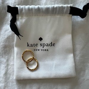 Kate Spade gold ring size 5 full circle two rings